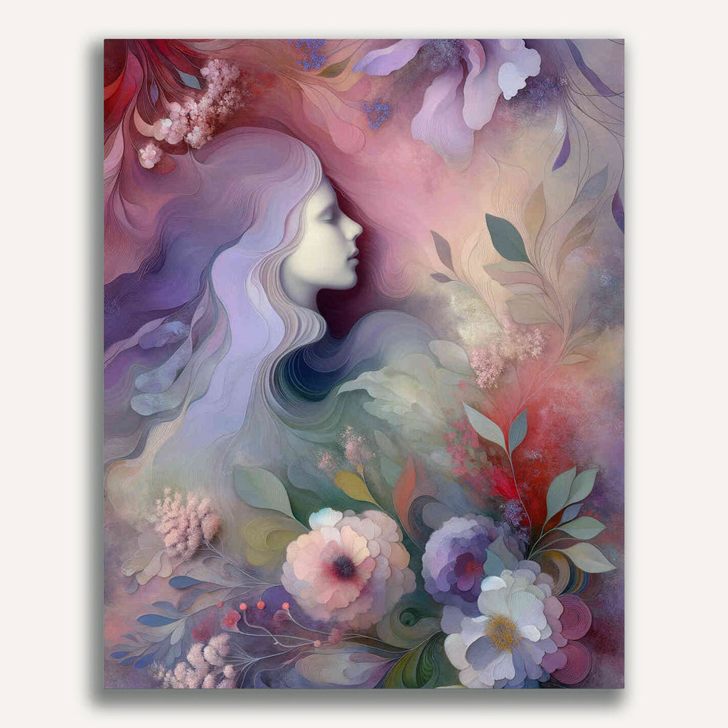 Paint by Numbers - Abstract woman with flowers