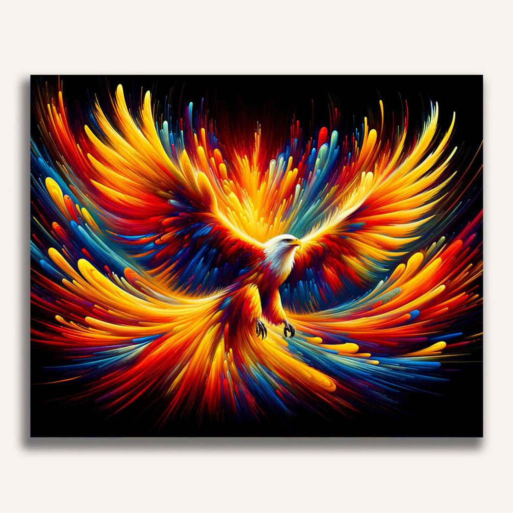 Paint by Numbers - Eagle, abstractand colorful
