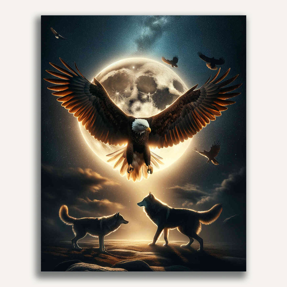 Paint by Numbers - Eagle at night
