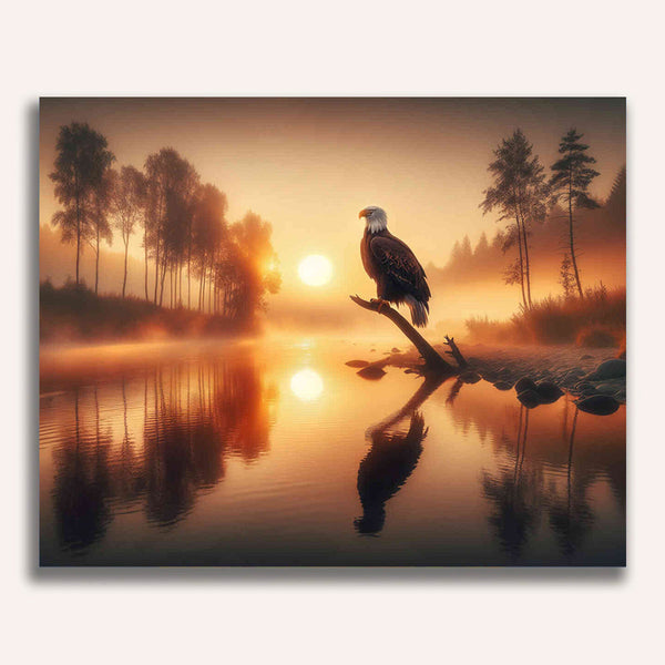Paint by Numbers - Eagle on the river