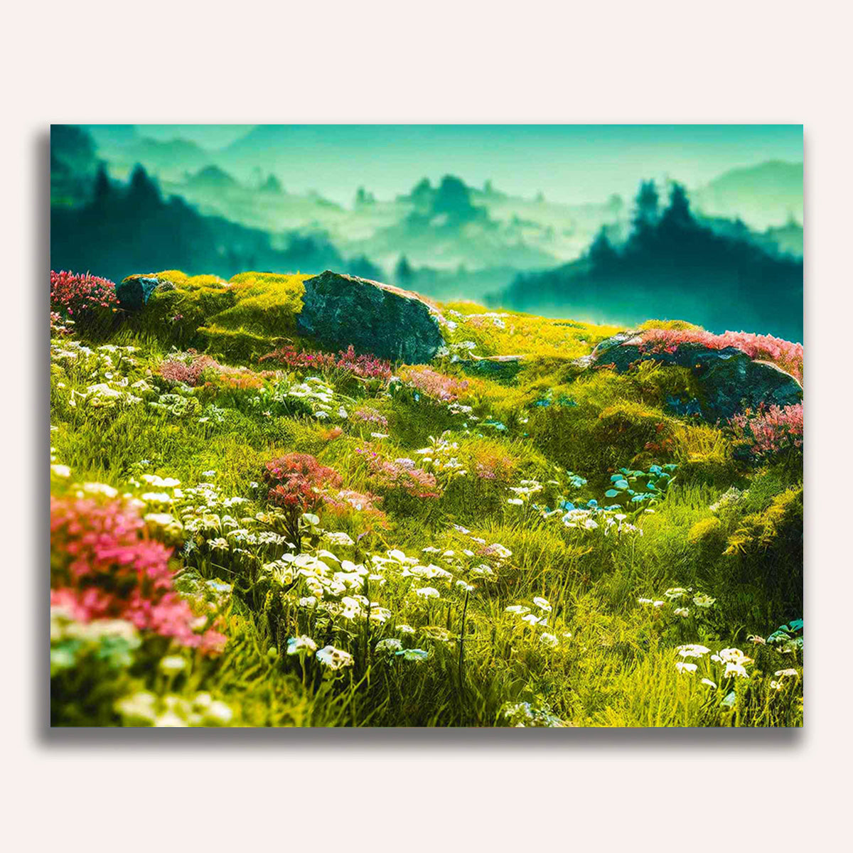 Paint by Numbers - Projection, flower meadow