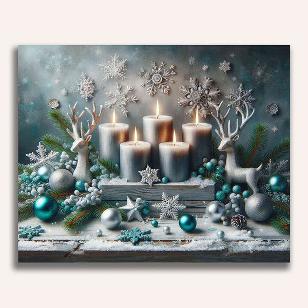 Paint by Numbers - Advent flower arrangement