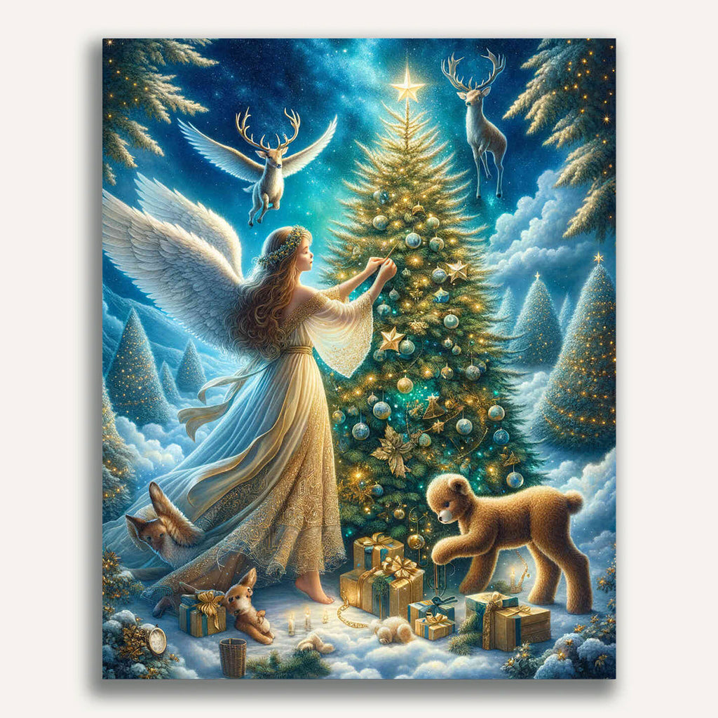 Paint by Numbers - Angel Decorations Christmas Tree