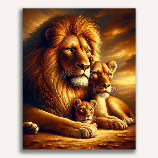 Paint by Numbers - Arm in arm, lions