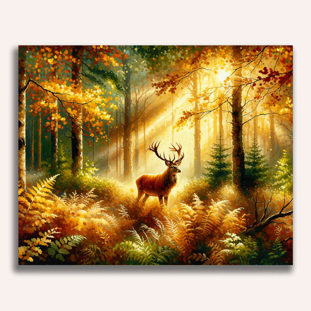 Paint by Numbers - Autumn forest deer