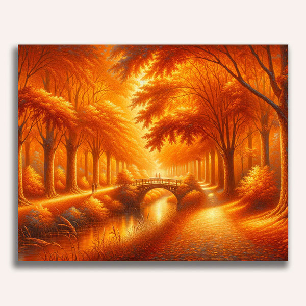 Paint by Numbers - Autumn walk, Orange