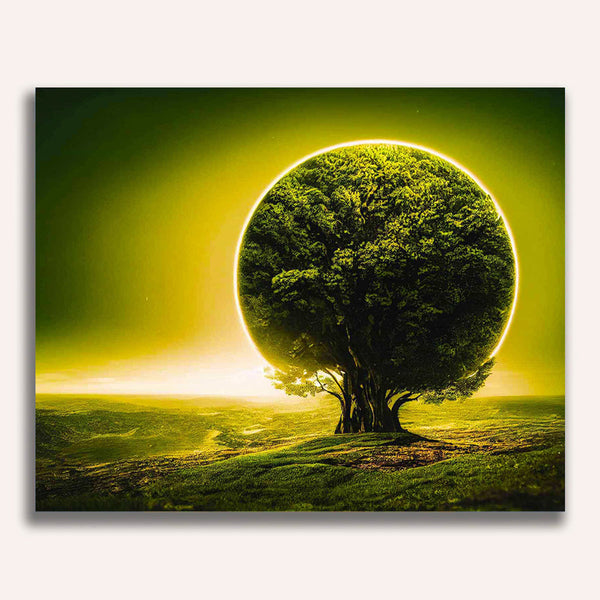 Paint by Numbers - Ball tree in the sunlight
