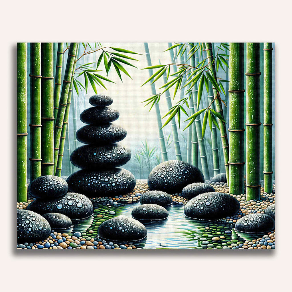 Paint by Numbers - Bamboo and stones