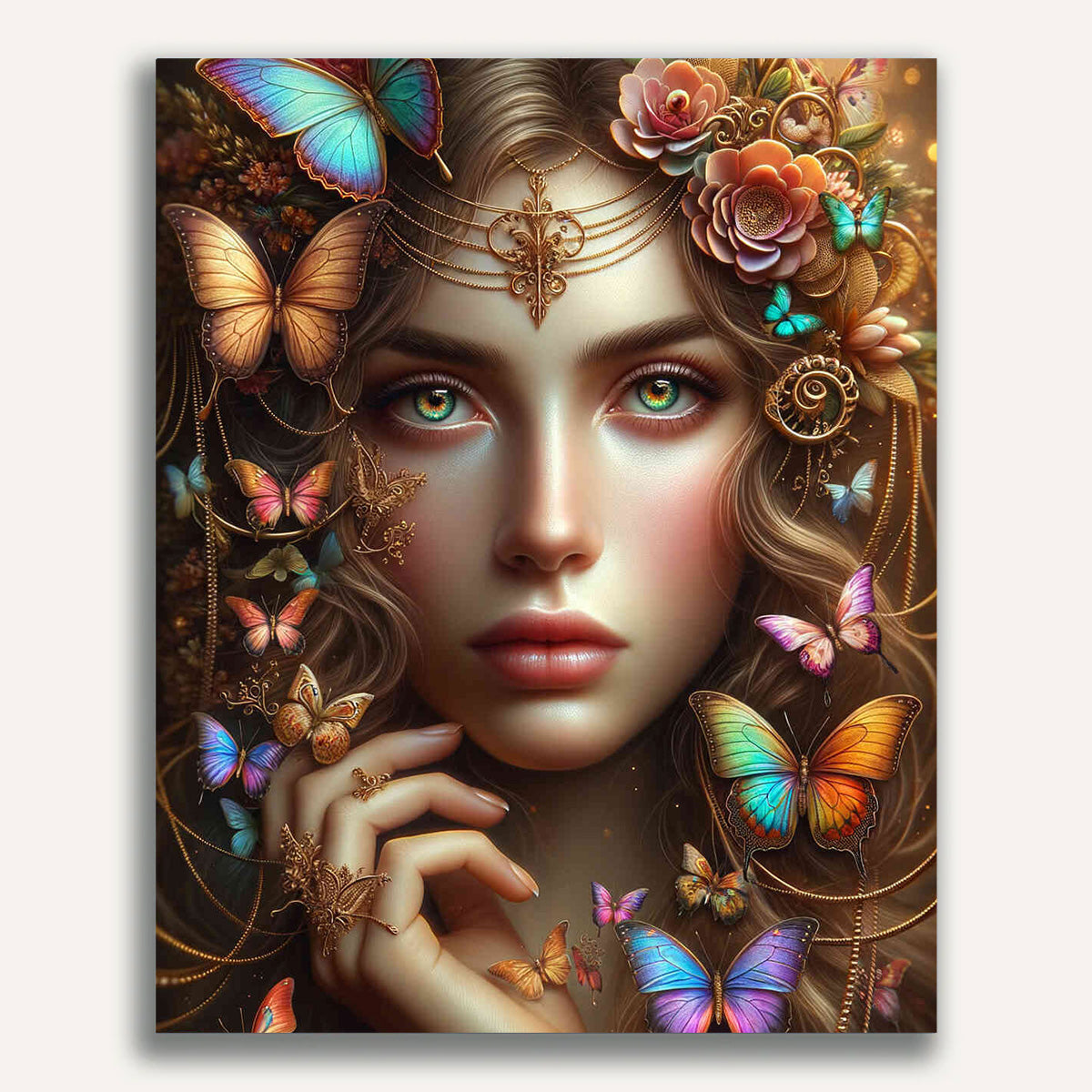 Paint by Numbers - Beauty with Butterflies Chains