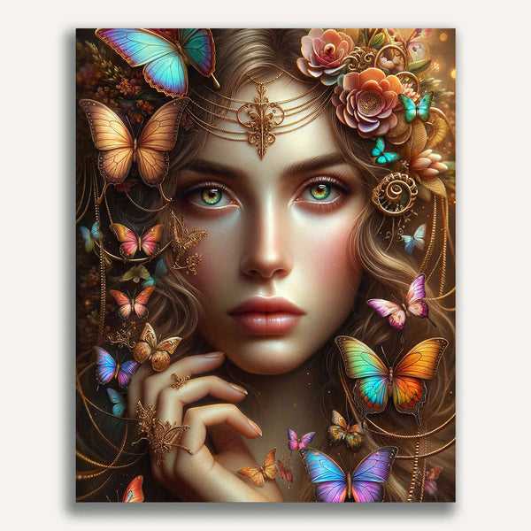 Paint by Numbers - Beauty with Butterflies Chains