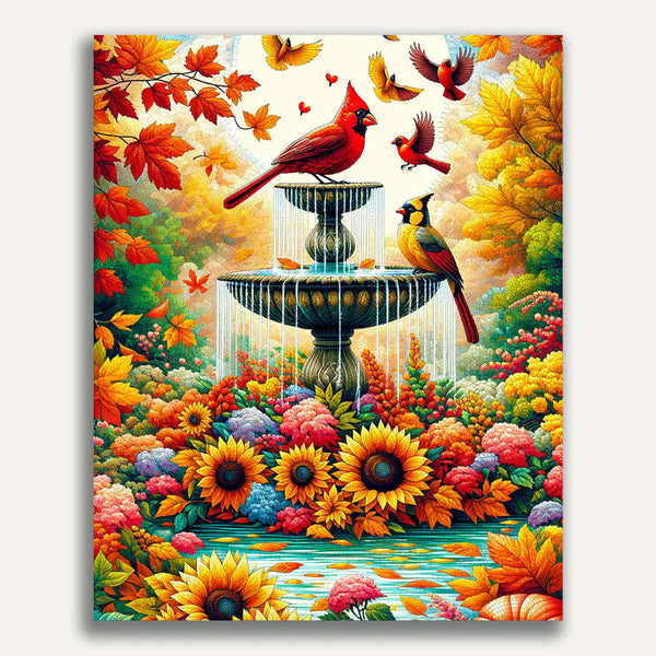 Paint by Numbers - Bird Fountain