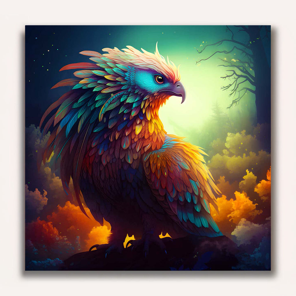 Paint by Numbers - Bird looks sideways