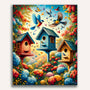 Paint by Numbers - Bird house city
