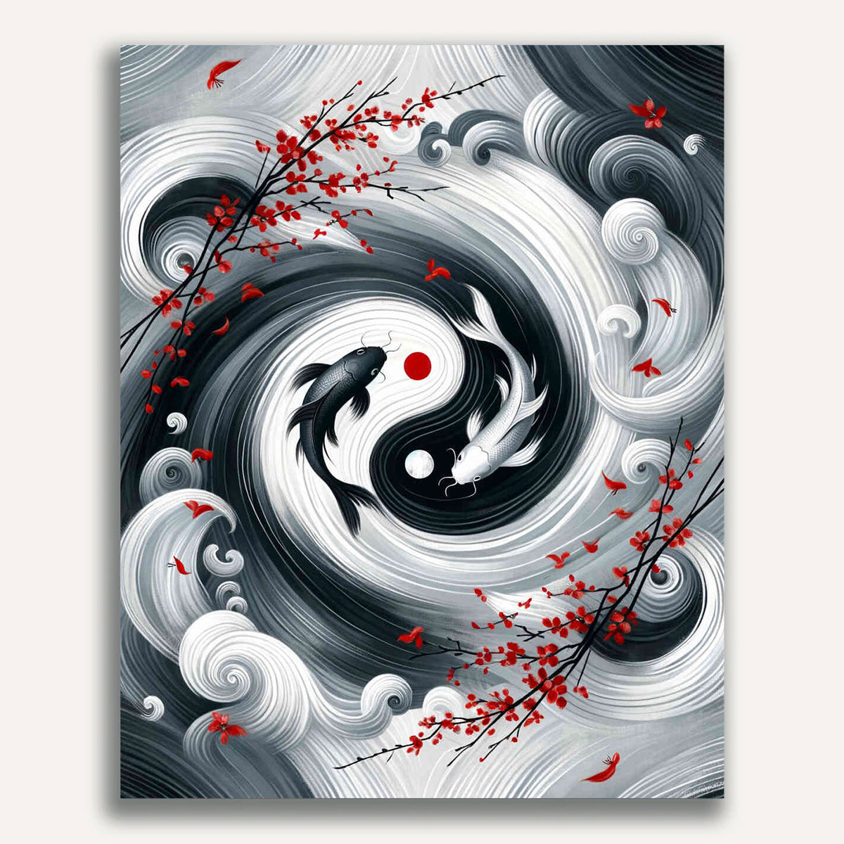 Paint by Numbers - Black and white fish