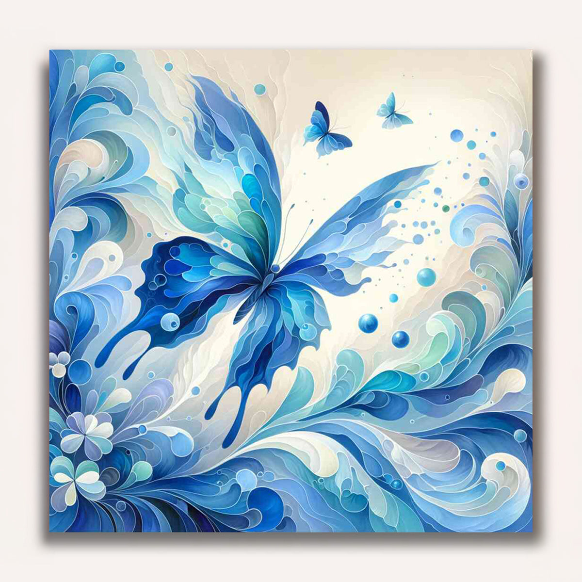 Paint by Numbers - Blue Butterfly Abstract