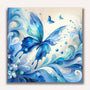 Paint by Numbers - Blue Butterfly Abstract