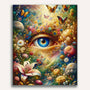 Paint by Numbers - Blue Eye with Flowers