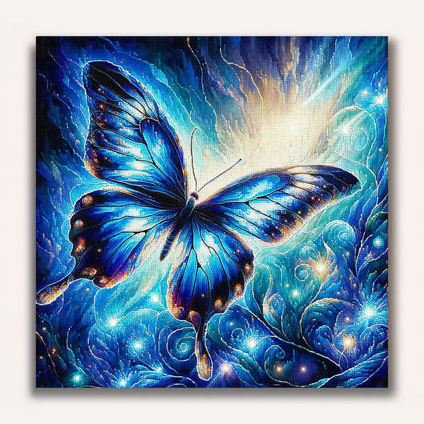 Paint by Numbers - Blue Luminous Butterfly
