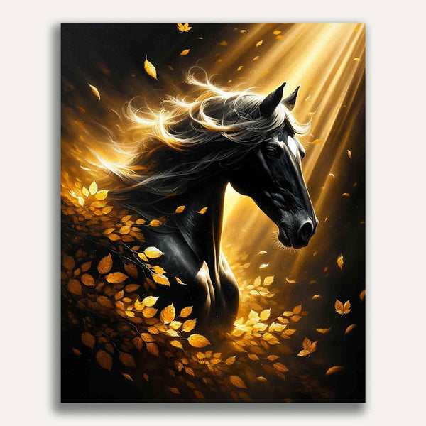 Paint by Numbers - Bold Black Horse