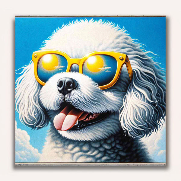 Paint by Numbers - Bolognese with sunglasses, dog