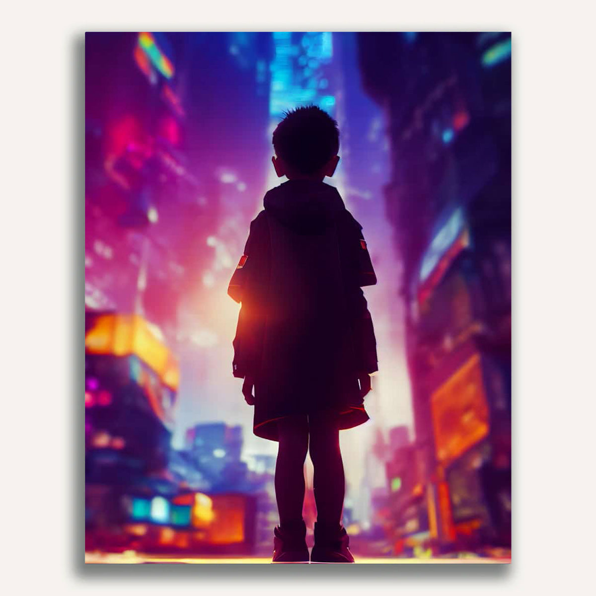 Paint by Numbers - Boy looks at city