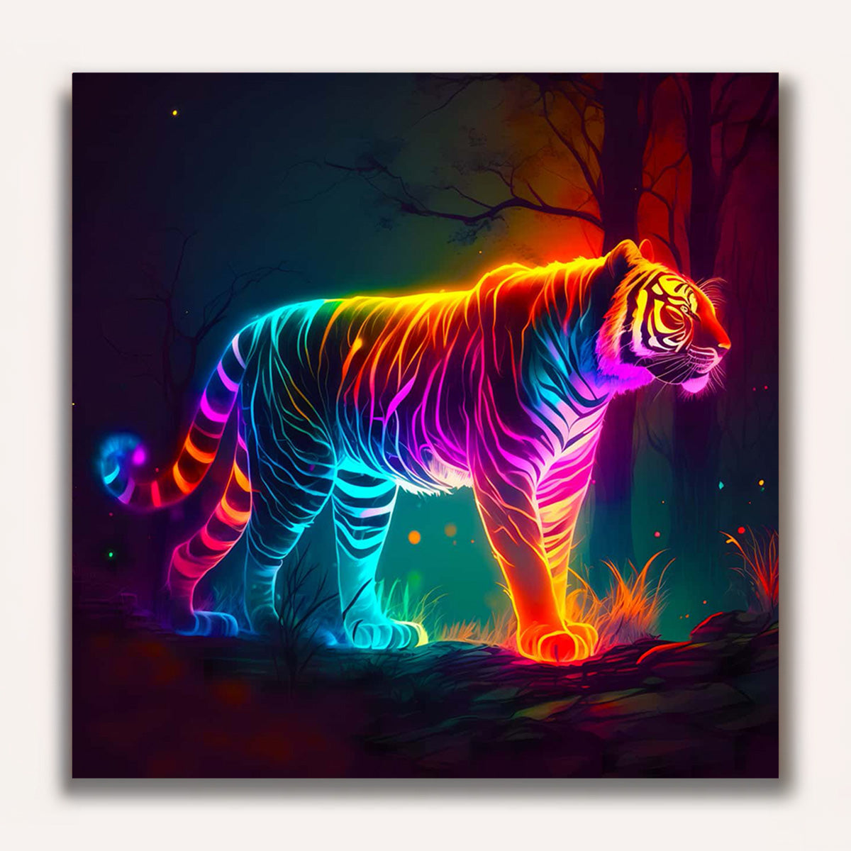 Paint by Numbers - Bright colorful tiger