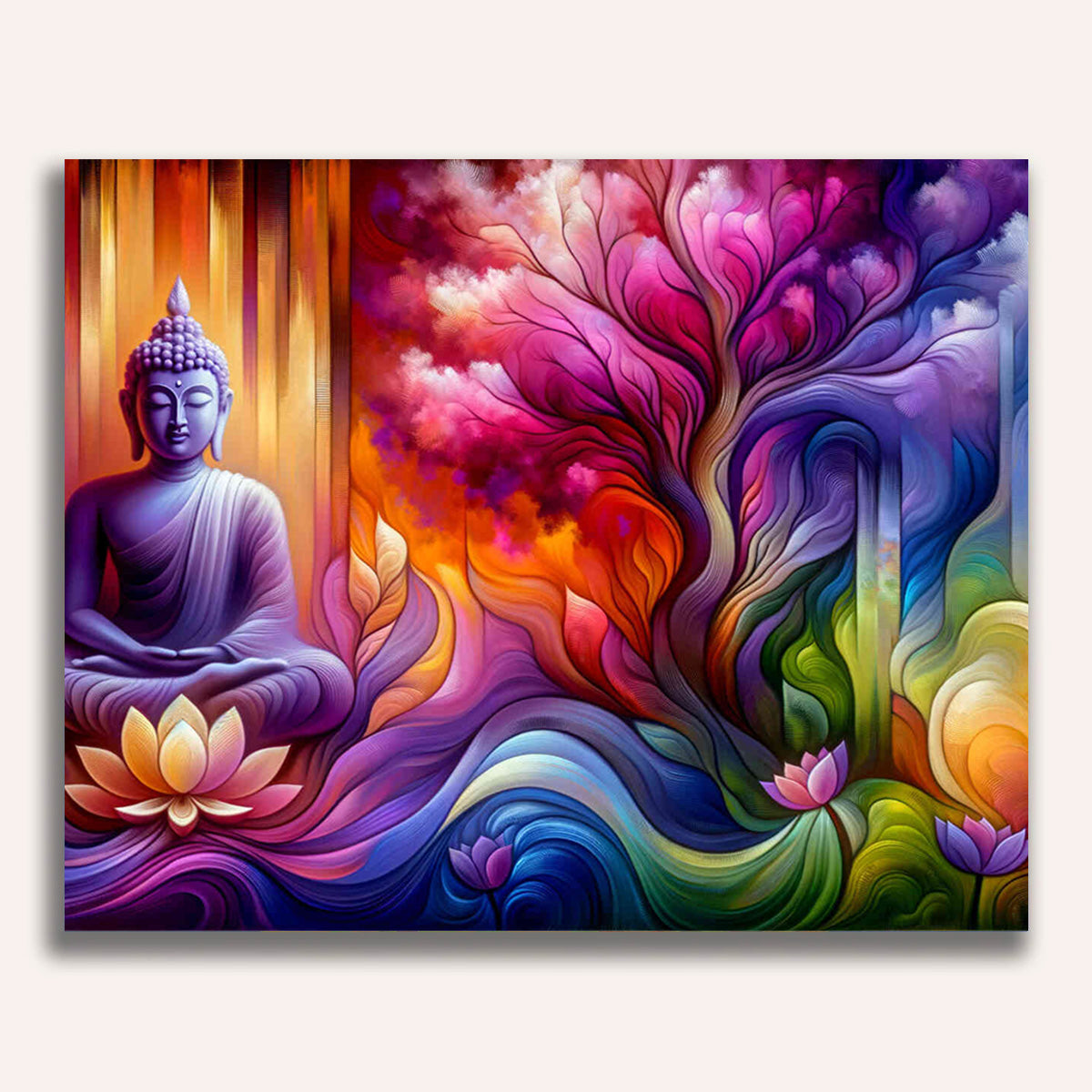 Paint by Numbers - Buddha and tree