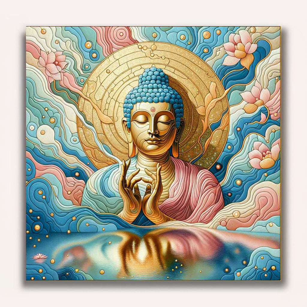 Paint by Numbers - Buddha head and statue