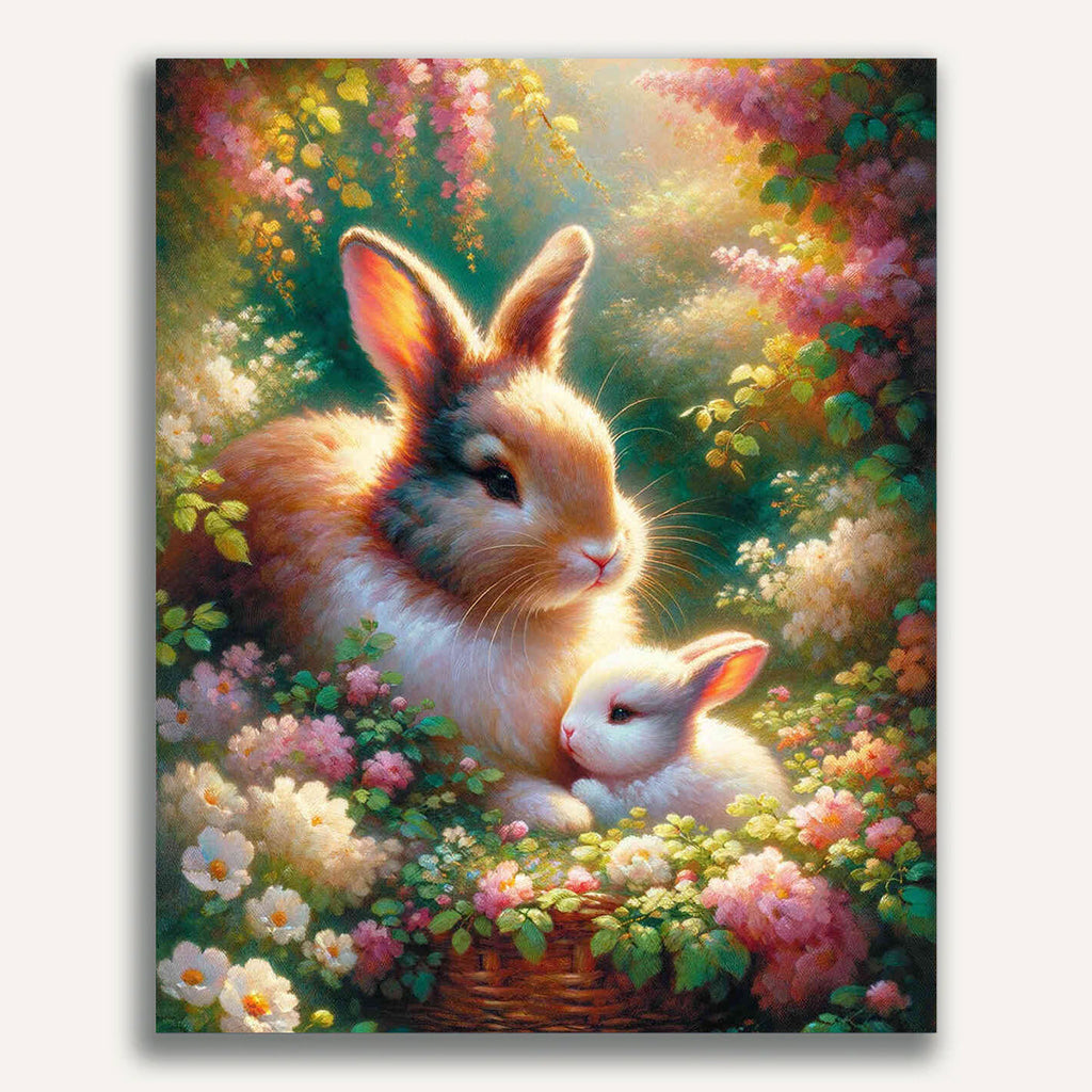 Paint by Numbers - Bunny Mother and Child
