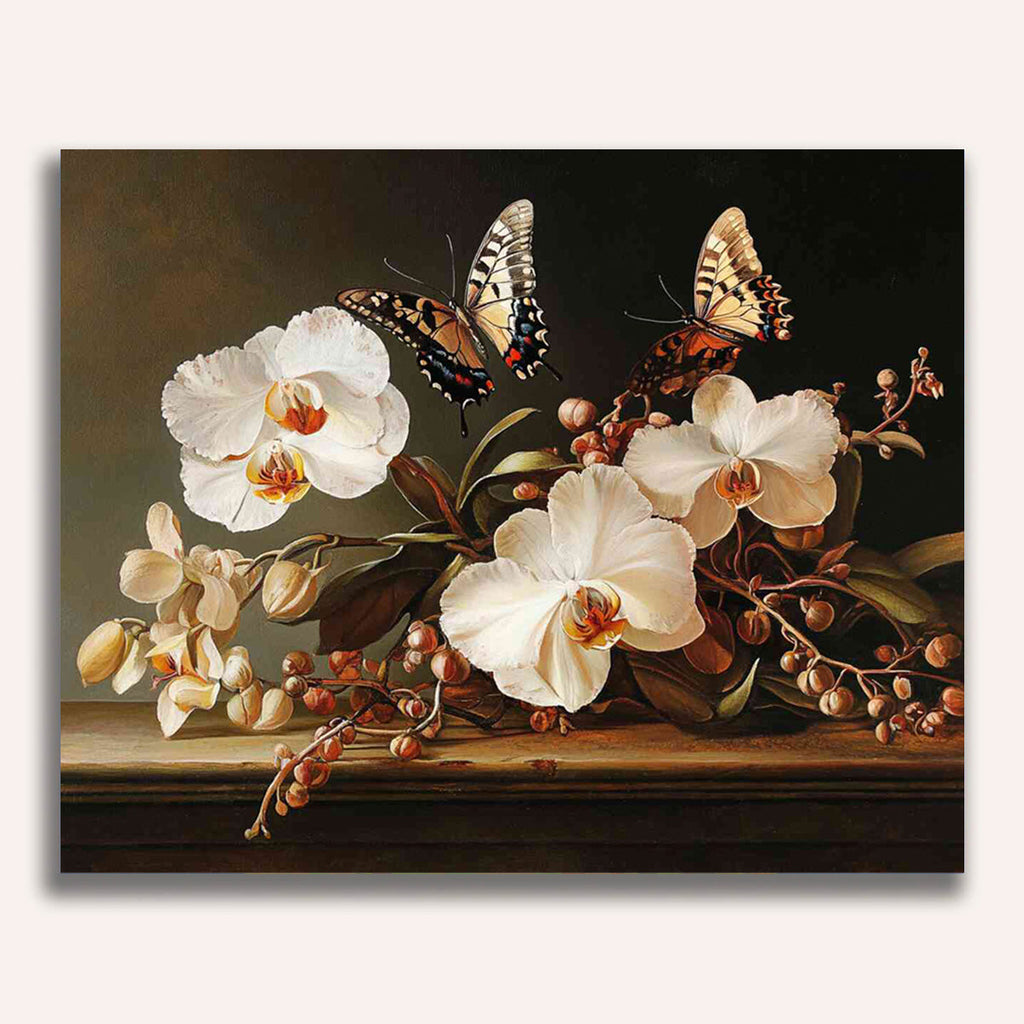 Paint by Numbers - Butterflies and orchid