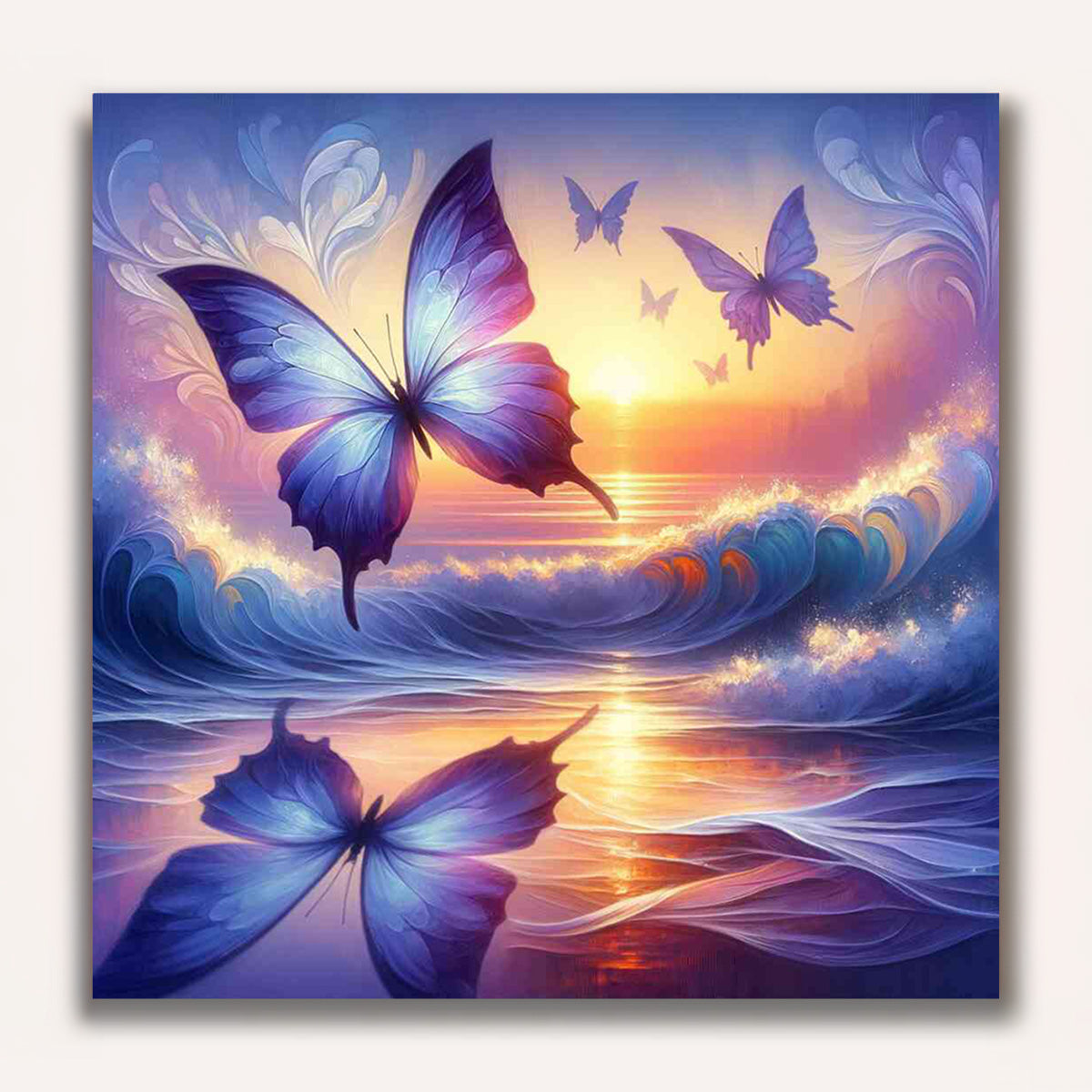 Paint by Numbers - Butterflies by the sea