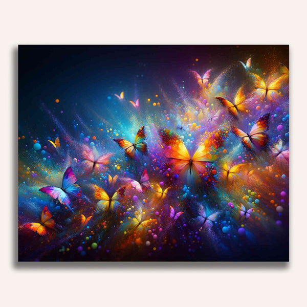 Paint by Numbers - Butterflies in color mix