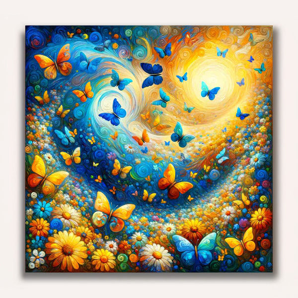 Paint by Numbers - Butterflies Onflowers