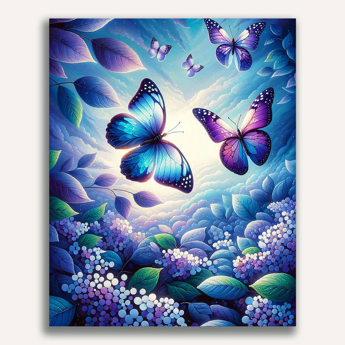 Paint by Numbers - Butterflies Purple Petals