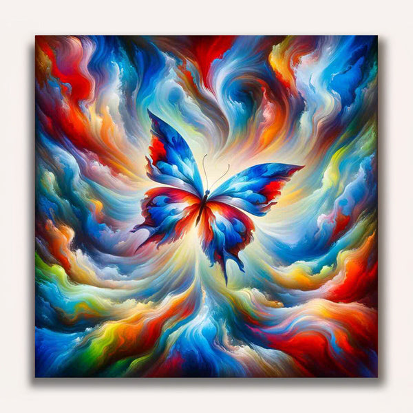 Paint by Numbers - Butterfly Abstract and Colorful