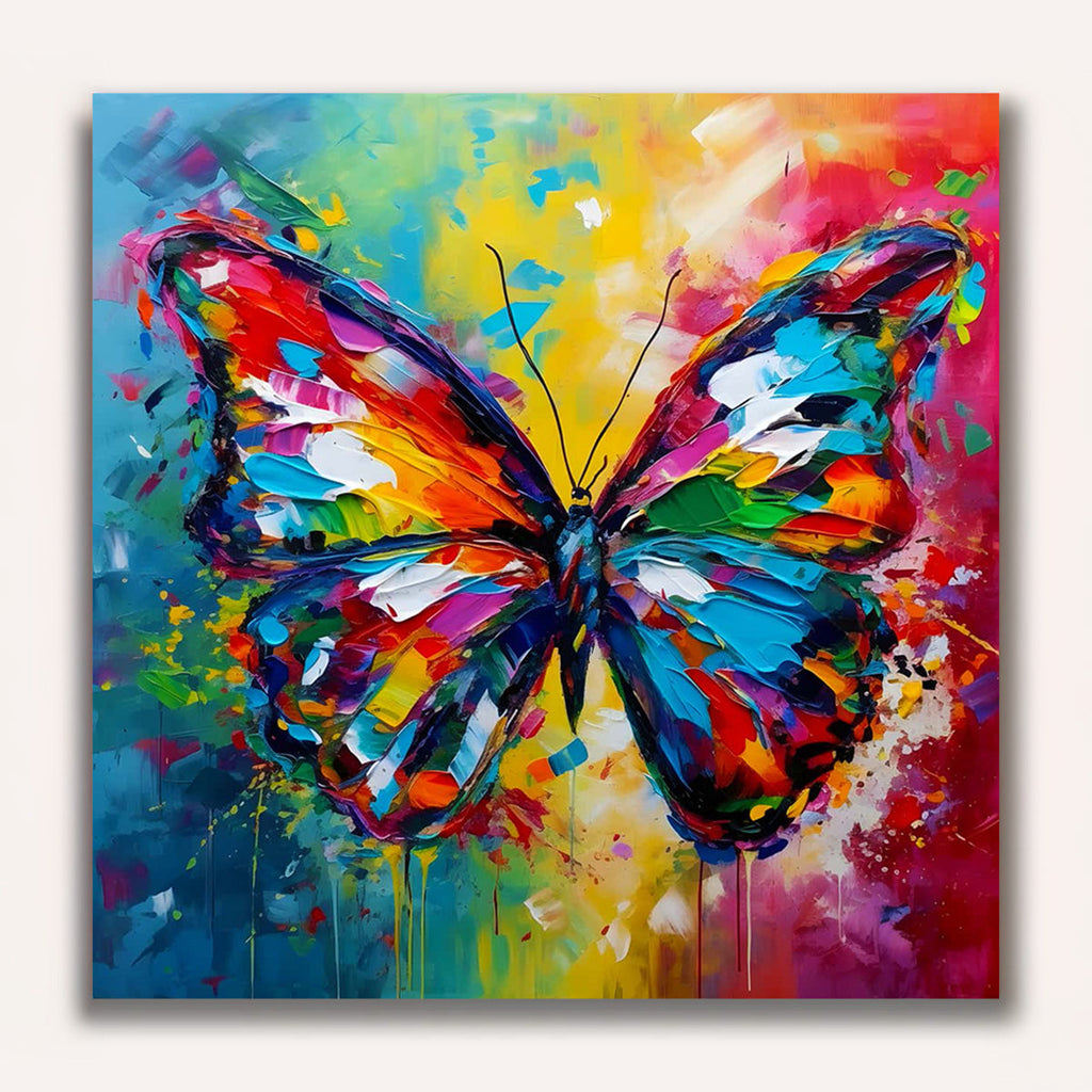 Paint by Numbers - Butterfly Abstract Colorful