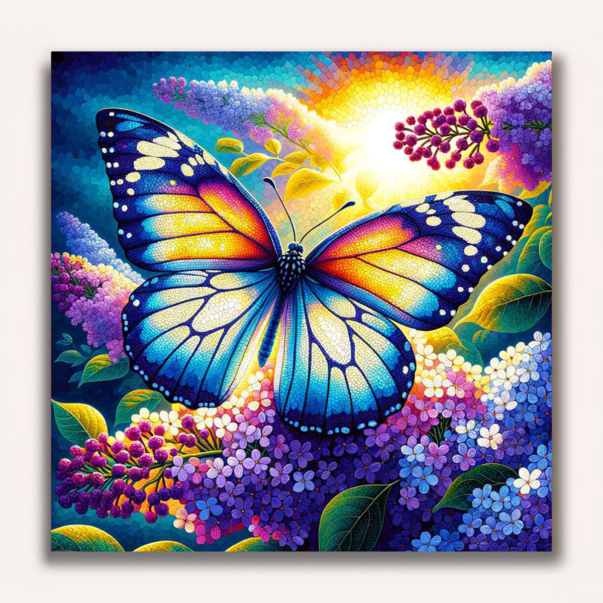 Paint by Numbers - Butterfly on Lilac