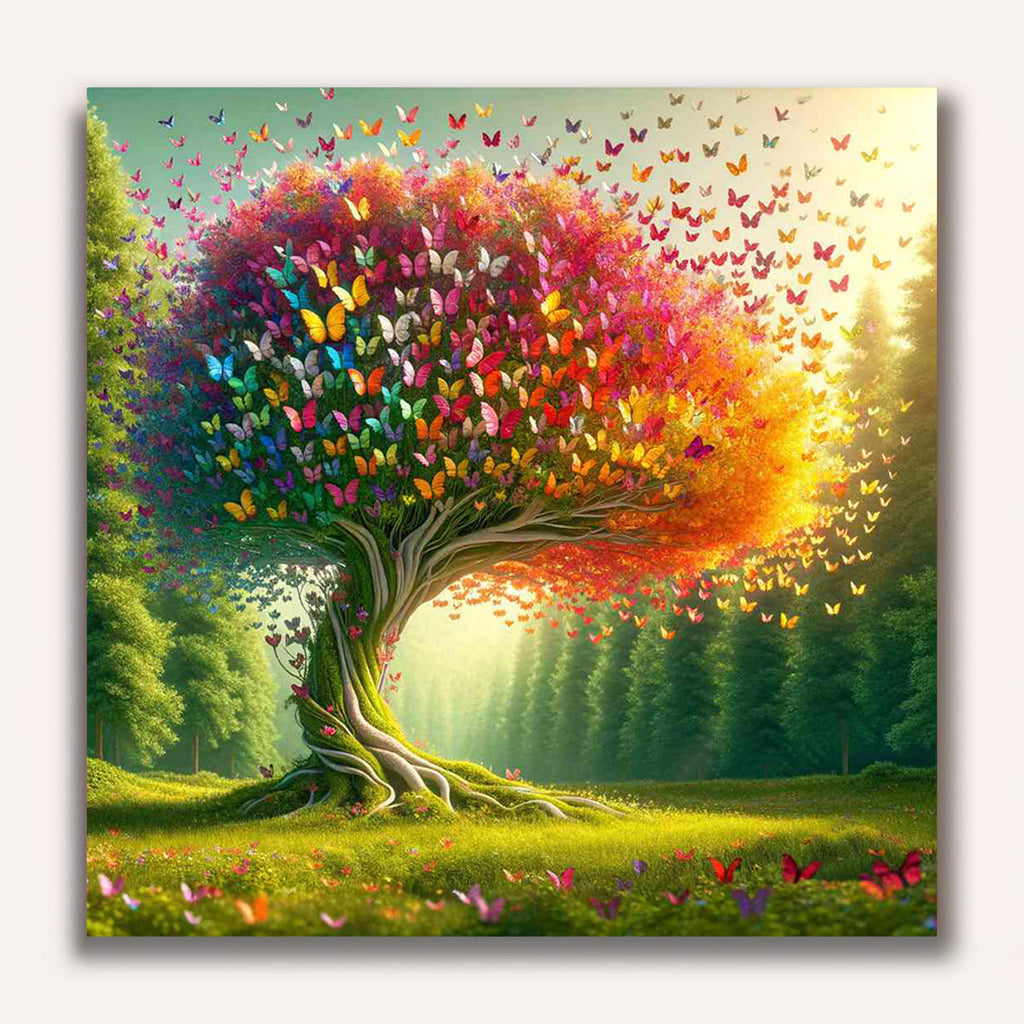 Paint by Numbers - Butterfly Tree of Love
