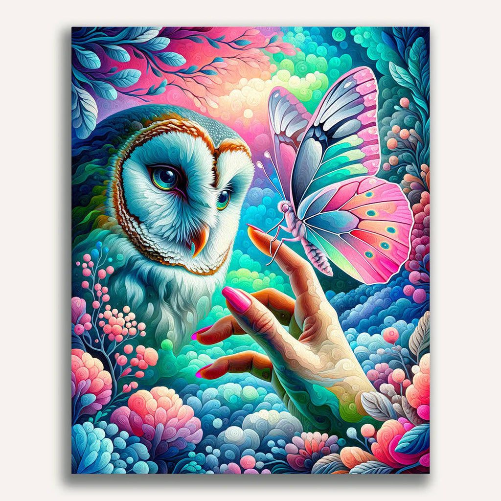 Paint by Numbers - Butterfly with owl