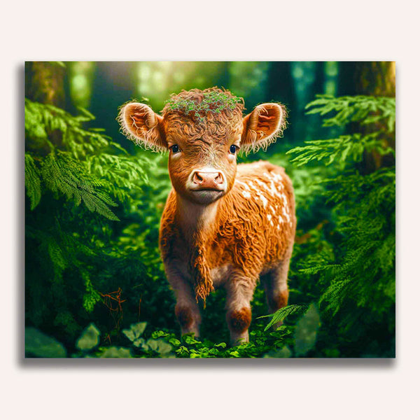 Paint by Numbers - Calf in the forest