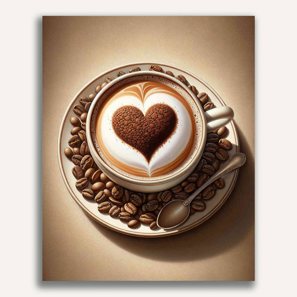 Paint by Numbers - Cappuccino Heart