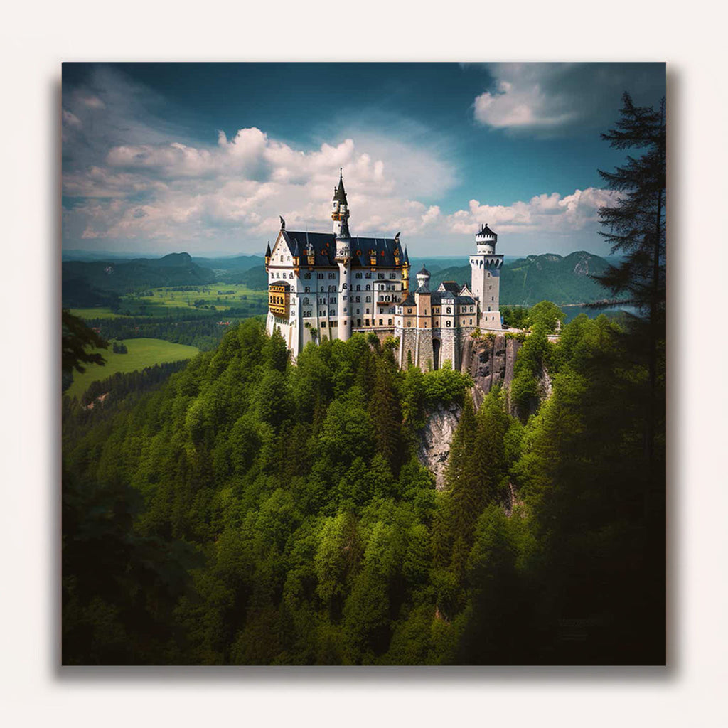 Paint by Numbers - Neuschwanstein Castle in the greenery