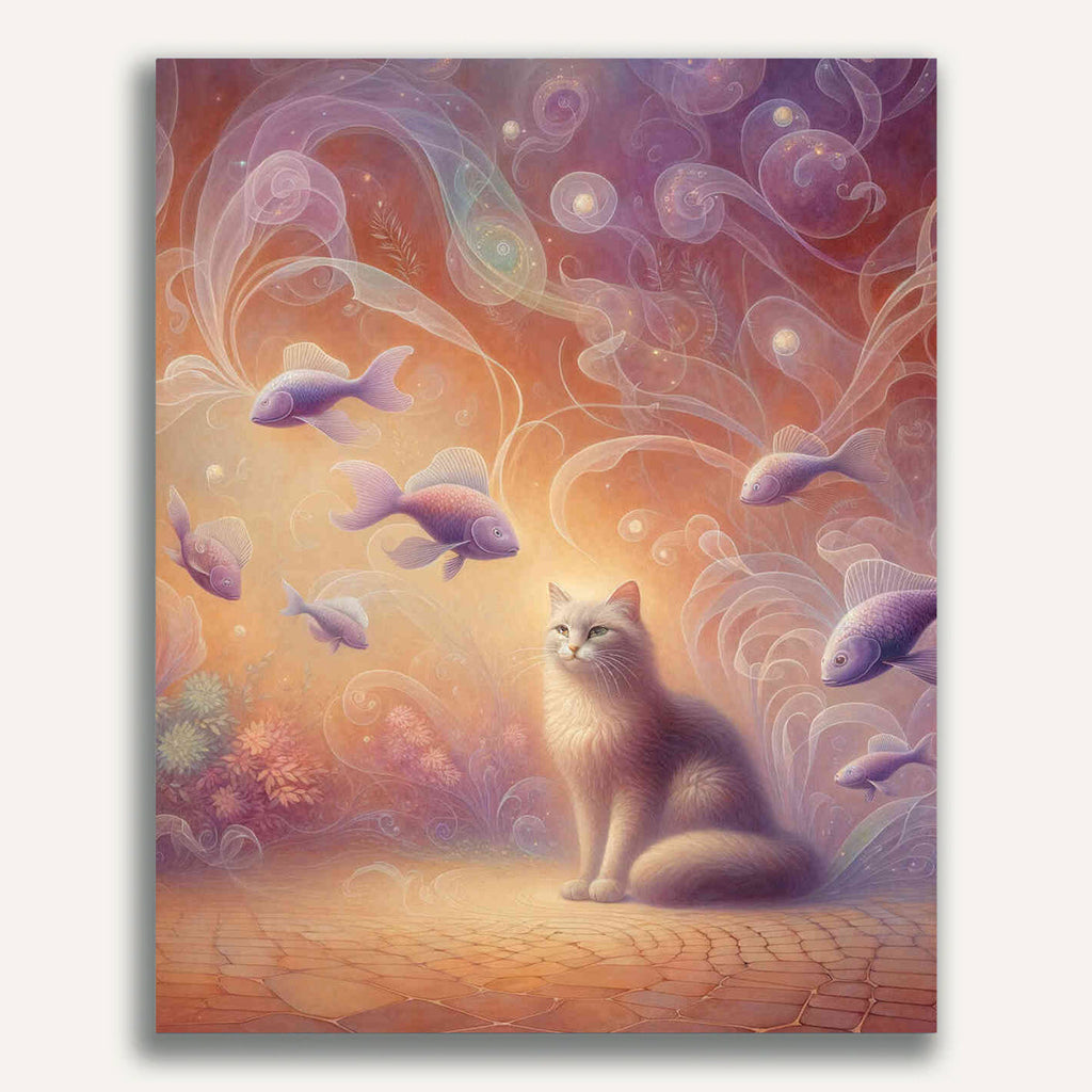 Paint by Numbers - Cat and Fish Friends
