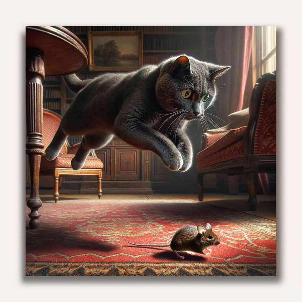 Paint by Numbers - cat and mouse game