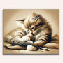 Paint by Numbers - Cat preening