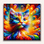 Paint by Numbers - Cat play of colors