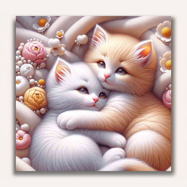 Paint by Numbers - Kittens cuddle