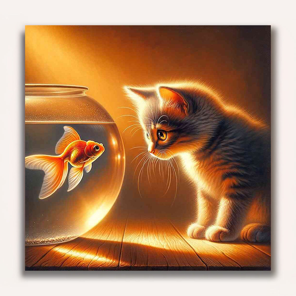 Paint by Numbers - Cat goldfish