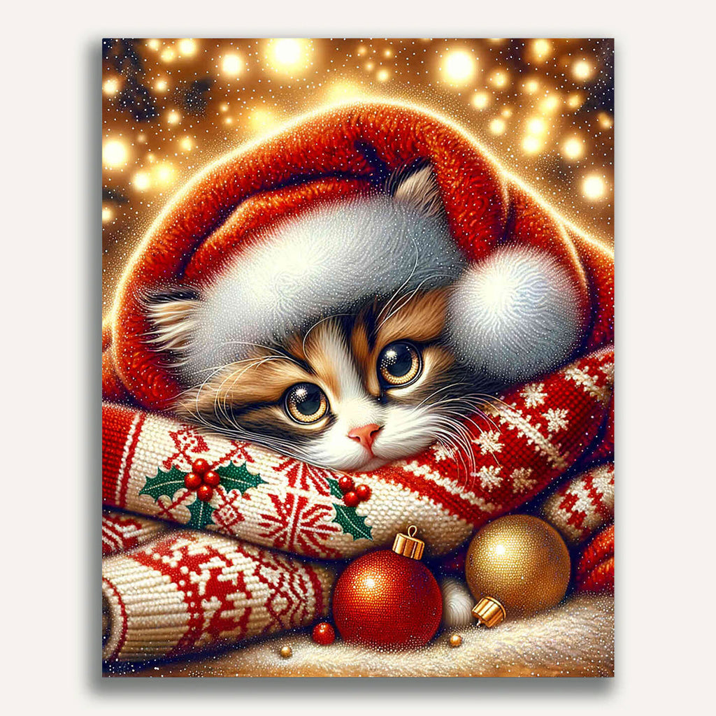 Paint by Numbers - Cat in Blanket