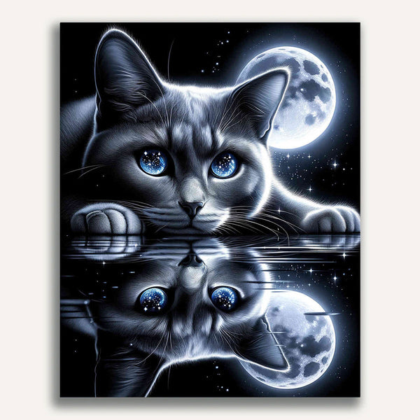 Paint by Numbers - Cat reflection